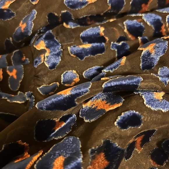 Lush dress size small NEW with tags dark blue animal print pattern in velour - Picture 6 of 6